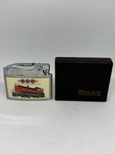 ROLEX Roscoe Snyder Pacific RSP Railway FLAT ADVERTISING TRAIN LIGHTER w/Box picture