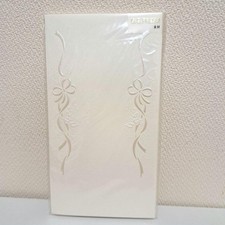 G.C.PRESS An L'onde Deux White Kinpu Embossed Ribbon Floral 4 Sheets Un picture