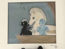 Fantasia Pegasus Mother and Baby Production Cel Courvoisier Setup Disney 1940 picture