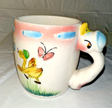 Ucagco Ceramics anthromorphic duck handle Mug Cup Japan picture