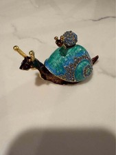 Jeweled Enameled Snail Trinket Box picture