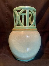 Vtg. Blasdell 1987 Vase Fretwork/Open Work 9
