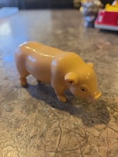 Vintage hollow plastic barnyard farm sow pig toy picture