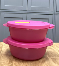 Tupperware CrystalWave Microwave Bowls-Purple-Pink-Assorted Sizes-NEW-SHIP INCL picture