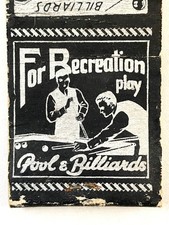 Vintage Billiards Matchbook Cover Ted's Place Attica, IN picture