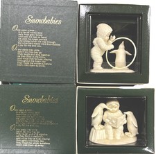 2 Dept 56 Snowbabies Winter Tales Read Me A Story & I’ll Teach You A Trick picture