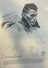 1919 Vintage Magazine Illustration Sergeant Herman Korth  picture