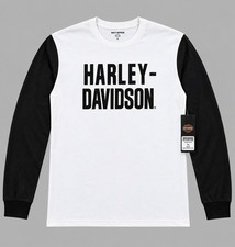 Harley-Davidson Men s Jersey Retro Black & White OEM NEW Men s Extra Large picture