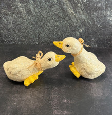 Vintage Enesco Baby Duck Figurines With Ribbons & Glitter 6