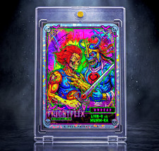 Fright Flix - Lion-O vs Mumm-Ra *UNDEAD* Holo Card Fan Made Print *MINT* Signed picture