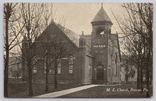 Vintage M.E. Church Roscoe PA Postcard Gibson Chaney Early 1900s Pennsylvania picture