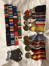US Navy WWII Occupation Korea Vietnam Mini Medal Grouping Vanguard Ribbon Bar picture