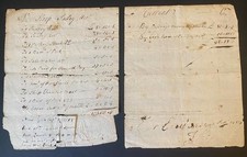 1758 New York Ship's Account - SLOOP SALLEY Capt. Briton, Owner Francis Brown picture