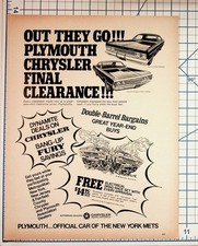 1969 Plymouth Chrysler Newport Fury III Magazine Ad New York Mets Drag Race picture