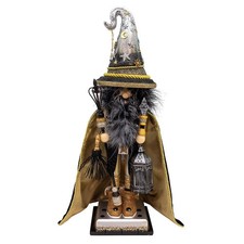 Kurt S. Adler 18 Inch Hollywood Black and Gold Wizard Nutcracker picture