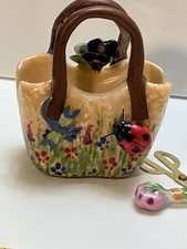Genuine  Limoges Garden Bag Ladybug, Butterfly Dragonfly picture