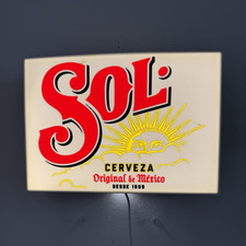Sol Cerveza Original de Mexico Lighted Wall Sign Lightbox Corded Breweriana picture
