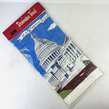 NEW VTG US CAPITAL LINEN DISH TEA TOWEL Washington DC Souvenir Kay Dee Decor picture
