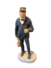 Vintage Train Conductor Fred Curtis Railroad Signalman Figurine  picture