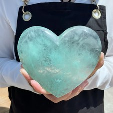 1.77LB natural fluorite quartz heart crystal mineral specimen healing G5910 picture