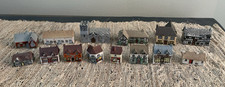Lot of 14 Vtg Wade Whimsey on Why Mini Houses English Village Porcelain 1980s picture