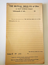 Vintage Mutual Drug Co. of Ohio Order Pad – Indianapolis Branch Ephemera picture