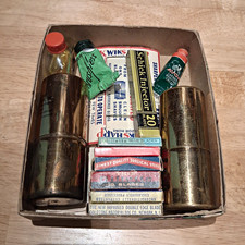 Box Vintage Shaving Items Gillette Mennen Williams Star Blade Hone Schick Avon picture