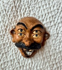 Vintage Cast Iron Wall Bottle Opener Four Eyed Circus Sideshow Character Unusual picture