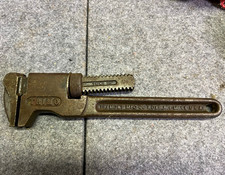 Vintage TRIMO 10” Pipe Wrench Trimont Mfg Roxbury Mass USA Antique Tool picture
