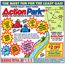 Vintage Action Amusement Park Ad Magnet - Vernon Valley, New Jersey picture