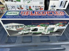 2001 Hess Toy Helicopter with Motorcycle and Cruiser set. picture