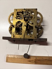Antique Vintage Atkins Ogee Weight Driven Clock Movement PARTS REPAIR picture