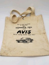 Rare Vintage Avis Car Rental 1990s Tote Bag 11.5 X 12.5 Inches picture