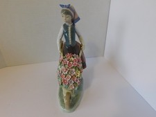 STUNNING LLADRO SPAIN FIGURE #01419 BARROW OF BLOSSOMS - CART WITH FLOWERS - NIB picture
