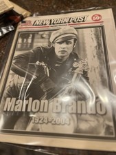  Marlon Brando passing New York Post 2004 great condition full paper  picture