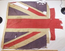 Victorian BRITISH NAVY GREAT LAKES SHIPWRECK Original UNION JACK Wool Flag 80x42 picture