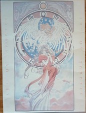 Vintage 1994 Ah My Goddess Poster Kosuke Fujishima Anime Manga Oh 26”x36” 90s TV picture