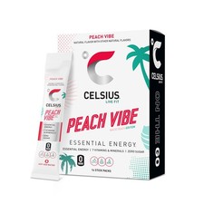 CELSIUS On The Go PEACH VIBE, Sugar Free Energy Drink 0.19 Ounce (Pack of 14) picture