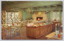 Rick's Rancho Santa Maria CA Mid-Century Spectra-Color Postcard Dining Lounge picture