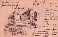 Postcard Vin(1)NY,York Station,Hof BrauH aus,Broadway & 90thSt P 7/17/1912 (927) picture