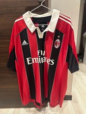 adidas AC Milan Soccer Uniform Fly Emirates Red Black 2012 2013 From Japan picture