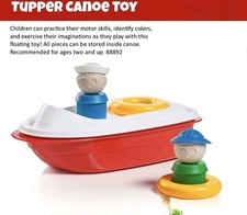 Tupperware Kids TupperCanoe 6PC Boat Sailor Tub Pool Toy 10