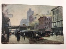 vintage 1911 the accident chicago street life undivided back postcard picture