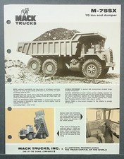 1975 Mack Trucks 75 Ton End Dumper Sales Folder picture