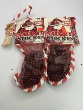 1984 Naughty Stocking Genuine American Coal Christmas Mesh Bag White Elephant picture
