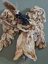 VTG Armando Adrian-Lopez 3D Mixed Media Holy angel w/baby Jesus Santa Fe Santos picture