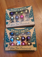 Shiny Brite Vintage Glass Miniature Ball Christmas Ornaments, Multicolor 24 picture