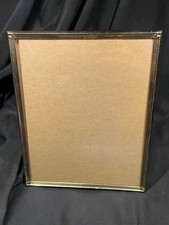 VINTAGE ETCHED BRASS 8 X 10” PHOTO PICTURE FRAME  picture