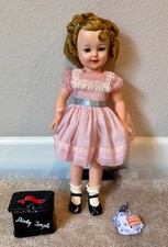1950's Ideal Shirley Temple Doll ST-19-1 In Original Box & Clothes & Black Case picture