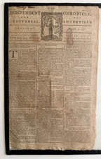 1777 Revolutionary War Newspaper – Independent Chronicle – George Clinton – picture